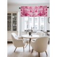 thumbnail image 2 of Christmas Valances for Windows, Winter Pink Christmas Tree Xmas Ball Snow Light Filtering Window Treatment Valances, Rod Pocket Small Curtains for Kitchen/Bathroom, 42"x18", 2 of 9