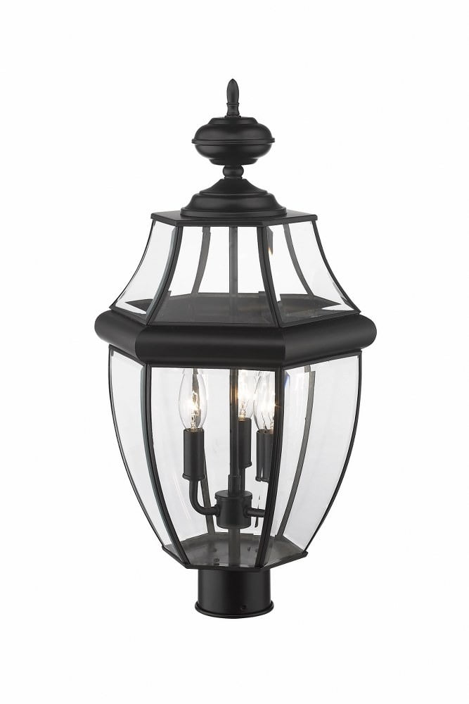 Z Lite 580PHB-BK 20 in. Westover 3 Light Black Outdoor Post Mount Fixture