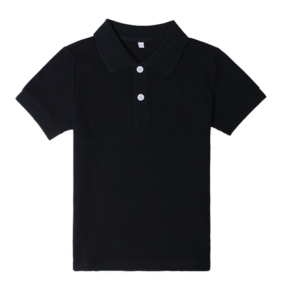 Qudderr Kids Toddler Boys Girls Golf Shirt Short Sleeve T-Shirt School Uniform Youth Athletic Lapel Tees Summer Cotton Tops for Unisex Size 3-15 Years