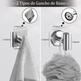 thumbnail image 4 of Juego de Accesorios de Baño 7 Piezas, Toalleros de Anillo+Toalleros de Barra+Portarrollos para Papel+Ganchos para Toallas+Jabonera+2 Gancho Adhesivo, Acero Inoxidable, Adecuado para Baños, Cocinas, 4 of 4