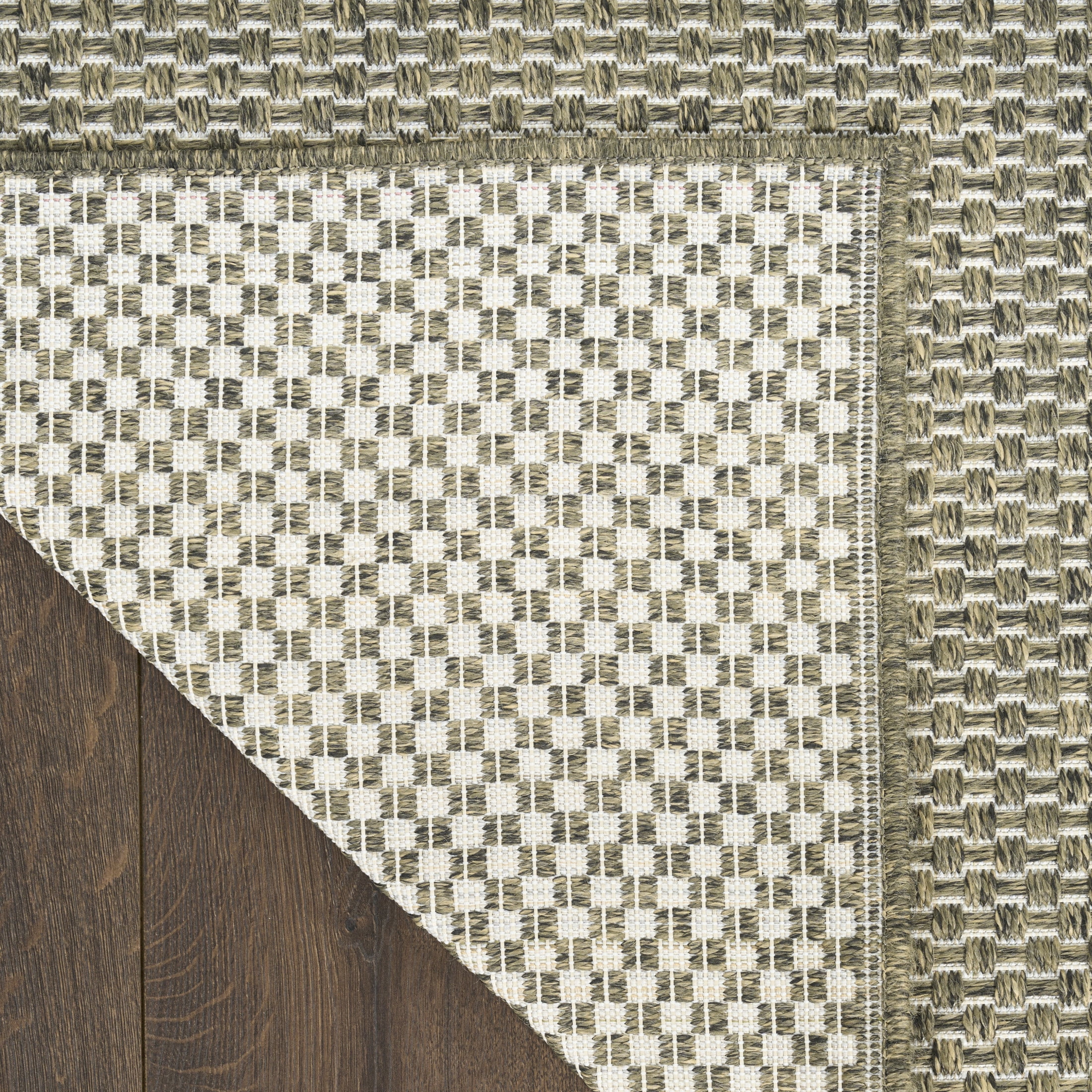 Nourison Tulum 2'2" x 8' Olive Outdoor Rug
