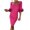 Hot Pink, variant on Herrnalise Women’s Dresses Summer 2024 Fashion Bandage FoldHalf Sleeve Causal Floral Solid Color Mini Dress S-XL
