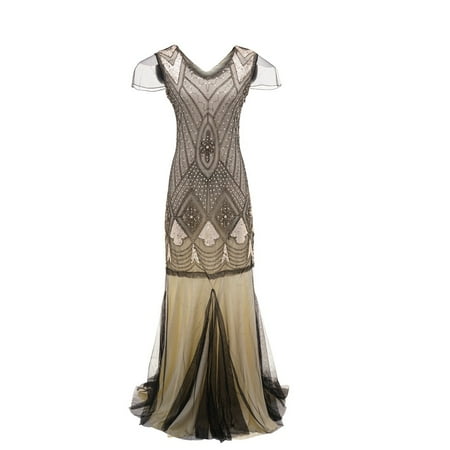 〖Follure〗Women Vintage 1920s Bead Fringe Sequin Embellished Party Flapper Gatsby Dress