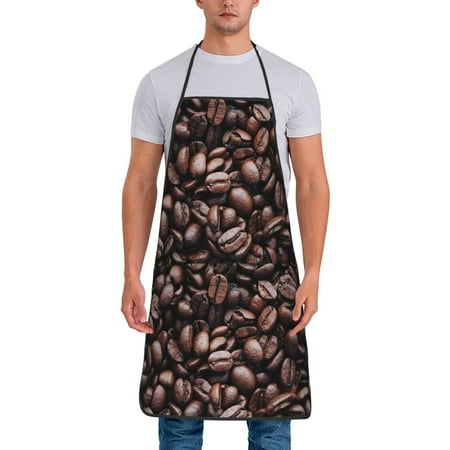 

Tideii Coffee Bean for Tie-up Apron Unisex Waterproof and Stain-Resistant Bib Apron for Kitchen Garden Painting