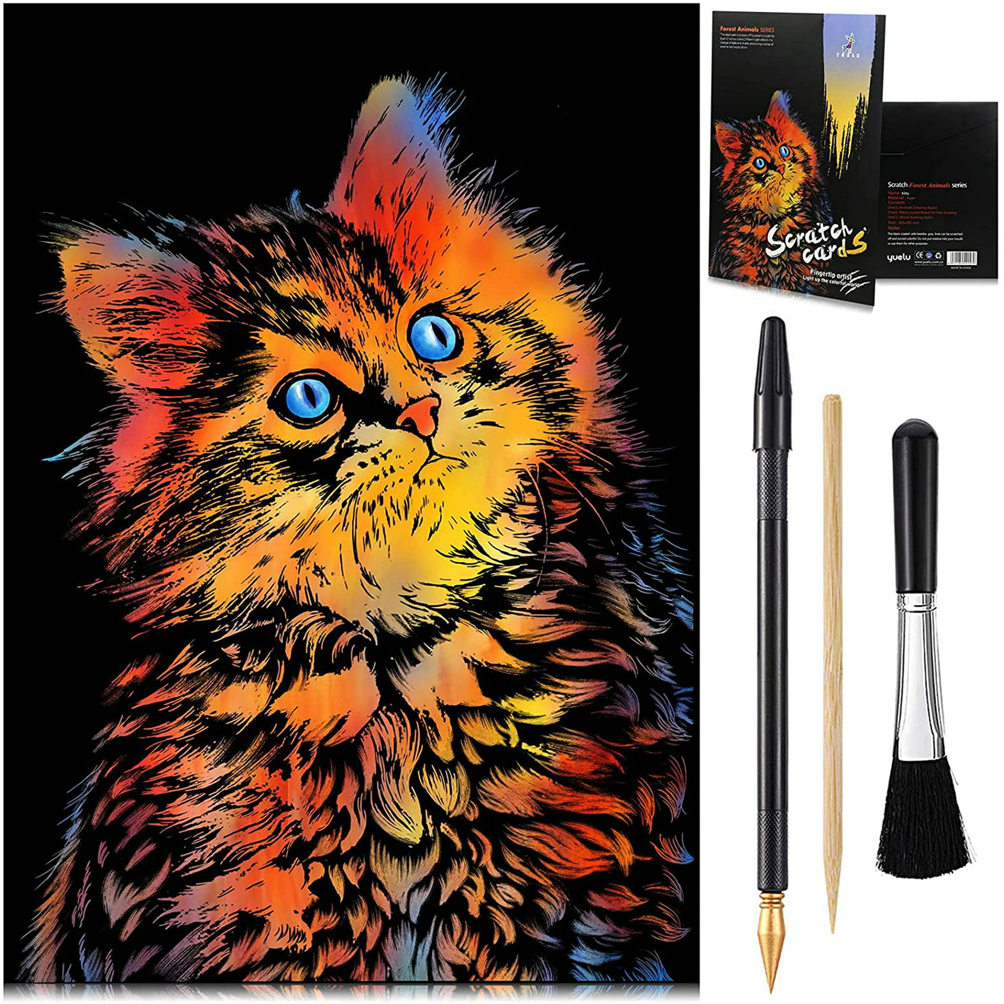 Scratch Art Rainbow Painting Paper - 16 x  inch (Cat Animal) DIY Crafts  Womens Hobbies Engraving Art for Adult & Children Scratchboard Scratch  Painting Sketch Pads Birthday Gift | Walmart Canada