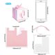 thumbnail image 2 of 60 juegos de cajas de regalo con forma de huella para recién nacidos, baby shower, dulces, plegables, de papel rosa con cinta., 2 of 9