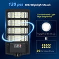 thumbnail image 2 of Solar lights Solar Street Security Flood Pole Barn Commercial Parking Lot Light Outdoor Dusk to Dawn Motion Sensor Remote Control Led Lamp,2-Pack, 2 of 9