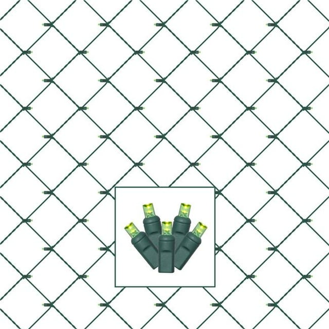 Vickerman X4G4633T 4 x 6 ft. 120 Lime Wide Angle Twinkle LED Net Light on Green Wire