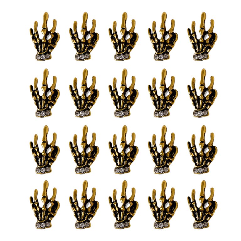 20pcs Alloy Skull Nail Charms Halloween Nail Charms for Acrylic