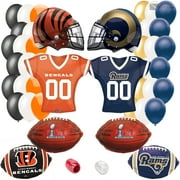 AFC NFC Championship Helmet Jersey Football Bouquet 34pc Balloon Pack