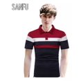 thumbnail image 3 of Sanfu®polo A Rayas De Tres Colores Playera Informal De Moda, 3 of 7
