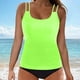 thumbnail image 2 of Conjunto de Bikini de Cintura Alta para Mujeres sin Mangas Sólido, Empujable Acolchado Traje de Baño de Corte Alto Ropa de Playa de Verano, 2 of 6