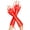 RED, variant on Fingerless lace up fishnet elbow length warmer 433-RED