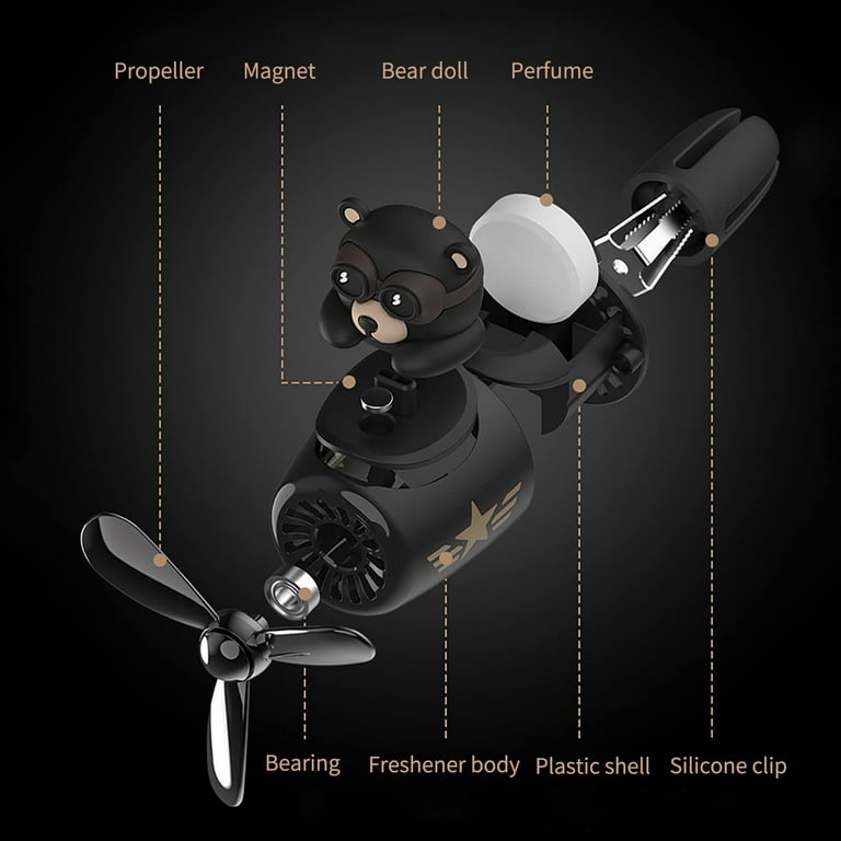 Car Air Freshener Smell In The Car Styling Aromatherapy Pilot Rotating  Propeller Air Outlet Fragrance Flavor Bear Pilot