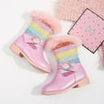 thumbnail image 6 of Zshosam Girl Cowgirl Boots Toddler Little Boys Girls Cowboy Boots Kids Western Square Toe Riding Mid Calf Boots Size 10.5,(Pink Little Kids 10.5), 6 of 9