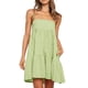 thumbnail image 2 of Vestido de Camisa Cuadrada para las Mujeres A-Línea Correas de Hombro Mini con Borde de Volantes, Vestido de Bolsillo Lateral Casual para Primavera Verano Otoño Diario Y Fiesta, 2 of 8