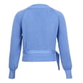 thumbnail image 2 of Kaerm Girls Dance Sweater Ballet Cardigan Ballerina Knit Wrap Top Long Sleeve Sweater Dance Top Light Blue 9-10, 2 of 8