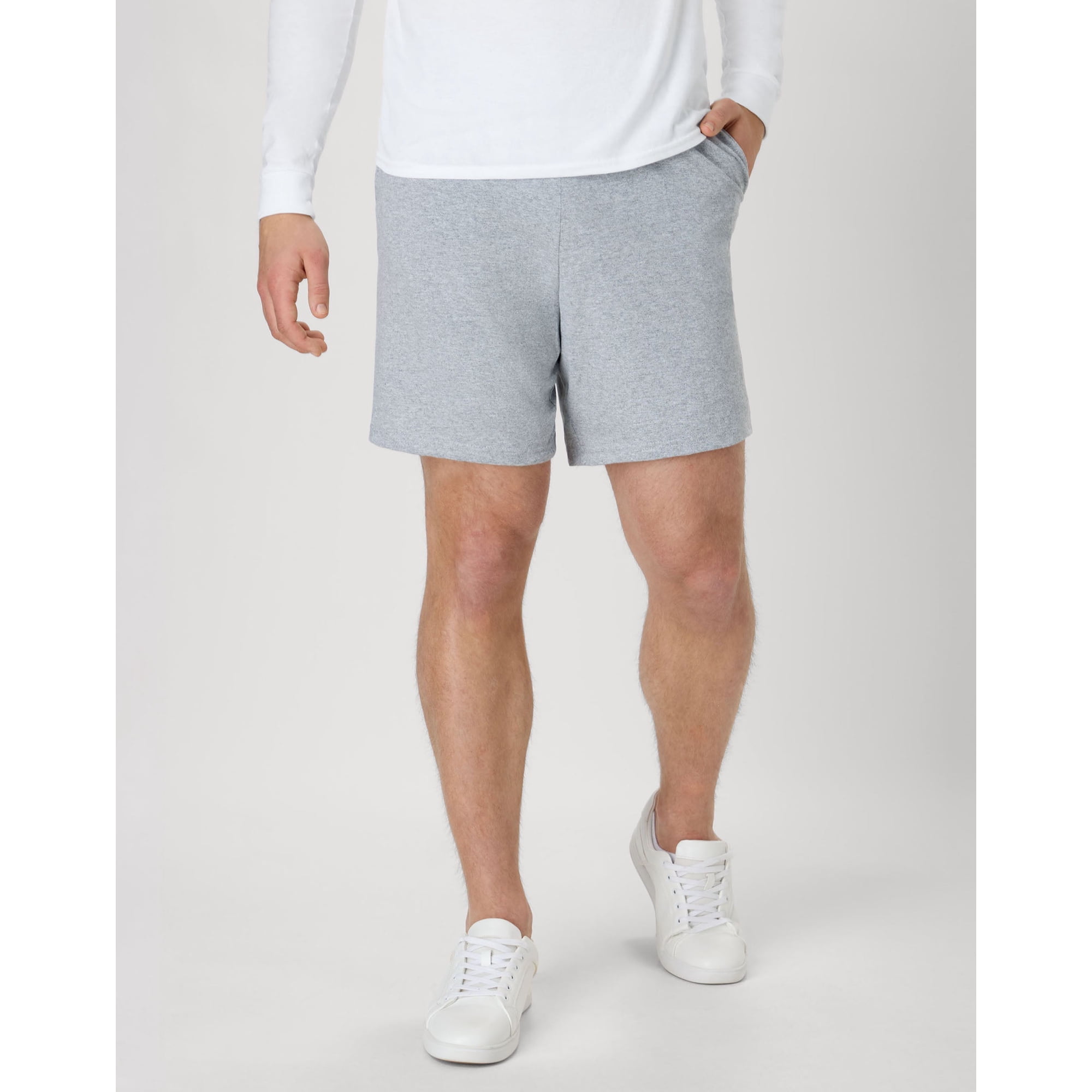 Hanes Essentials Men's Cotton Shorts With Pockets, 7.5" Inseam Sizes S-4XL