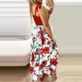 thumbnail image 2 of IROINNID Square Neck Dress For Women Sleeveless Fashion Casual Floral Pleated Sling Irregular Dress Full-Length Prints A-Line Dress, 2 of 9