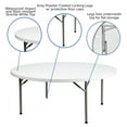 thumbnail image 4 of Flash Furniture Elon 6' Round All-Occasion Plastic Folding Event Table, White, 4 of 12