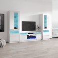 thumbnail image 5 of Reno WH05 Electric Fireplace Modern Wall Unit Entertainment Center - White, 5 of 6