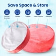 thumbnail image 4 of Cheer Collection Microplush Bean Bag and Stuffed Animal Storage Case, Hot Pink, 4 of 5