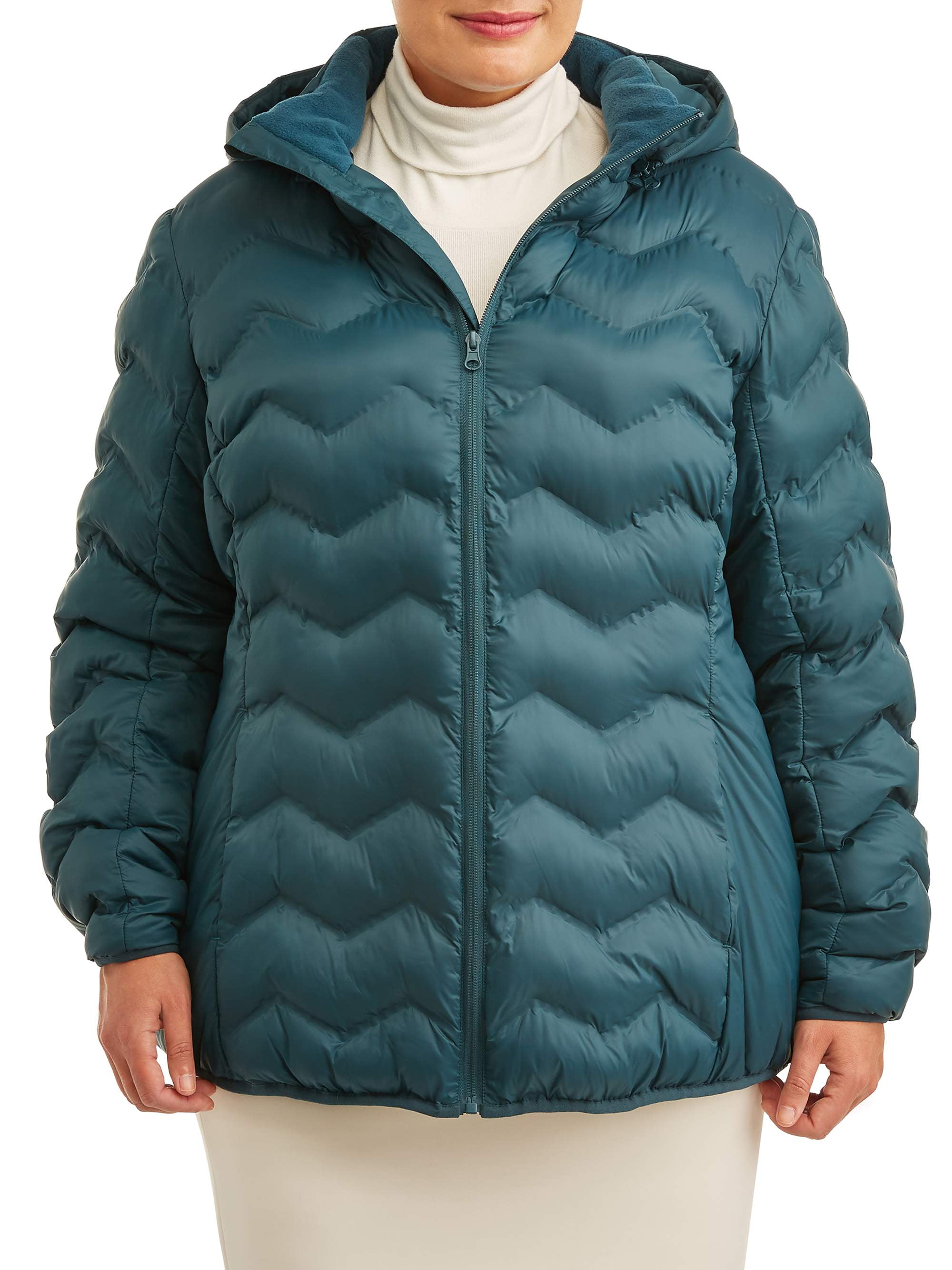 walmart plus size puffer coats