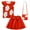 A, variant on Little Girls Hawaiian Costume Red Leaf Tops Tutu Skirt Cosplay Outfit, Little Girls 4-9Y