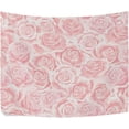 thumbnail image 2 of Coolnut Pink Rose Flower Tapestry Washable Polyester Art Wall Hanging Blanket for Living Room Bedroom Dorm Party, 80 x 60 Inch Home Decor Gifts, 2 of 7