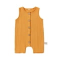 thumbnail image 3 of MICHLEY Cotton Baby Sleeveless Romper, Unisex Summer Jumpsuit Outfit for Infant Toddler Boys Girls, 0-24 Months 2 Packs, 3 of 3