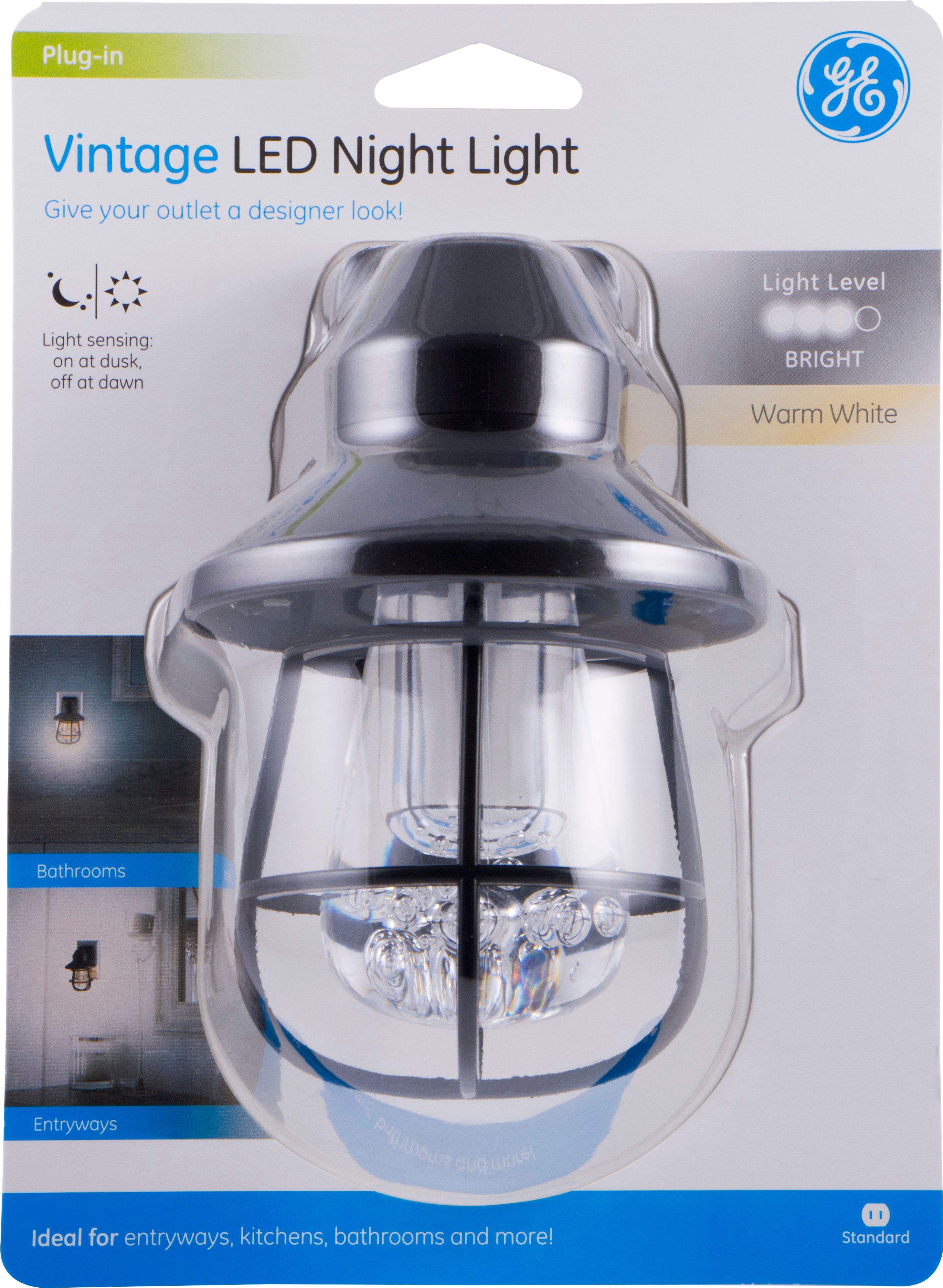 GE Vintage LED Night Light, Plug-In, Black Cage photo 2