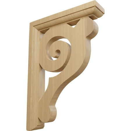 Ekena Millwork 1 1/2"W x 6"D x 8 1/2"H Bulwark Bracket, Cherry