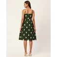 thumbnail image 3 of Moomaya Womens Printed Strap Shoulders Dress, Round Neck A-Line Dress, 3 of 8