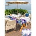 thumbnail image 4 of Spring Flowers Outdoor Tablecloth - 60x84 Inch Rectangle Dining Table Cover, Watercolor Garden Florals Wooden Grain Waterproof Outdoor Table Cloth with Umbrella Hole & Zipper for Picnic/Patio/Party, 4 of 7