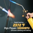 thumbnail image 3 of DOMINOX Propane Torch Head, Trigger Start High Intensity Gas Torch for Soldering, BBQ, Lighting, Compatible with Propane MAP & MAPP Tanks, 3 of 7