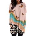 thumbnail image 1 of Femmes Automne Hiver Décontracté Col à Manches Longues T-Shirt Haut Poche Blouse à Manches Longues, 1 of 4