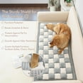 thumbnail image 2 of Couch Cover for Dogs Washable, Sofa Covers for 3 Cushion Couch Sofa Pet Friendly, Boho Couch Bed Furniture Protector Topper Pads Mat for Pets Cats Proof (27.6 x 82.7 Inch,Checkered Pure Grey, 2 of 16