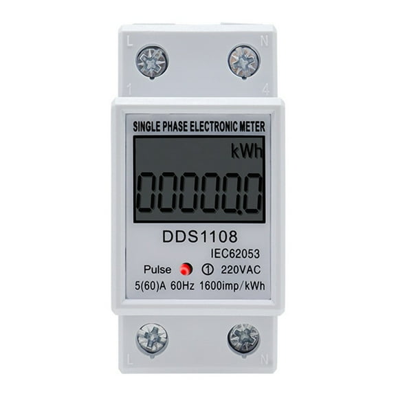 1pc 50A 60A DDS1108 LCD Digital Display Single Phase Energy Meter with Backlight