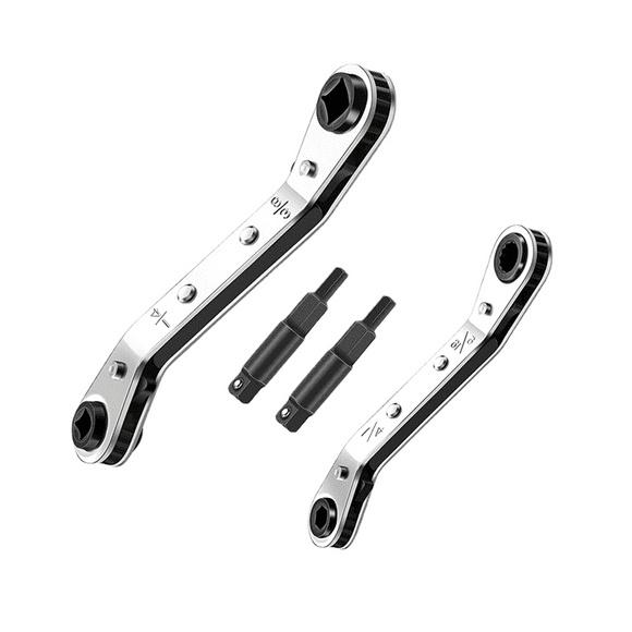 Hvac Service Wrench Tool, Air Conditioner Valve Ratchet Wrench Set for Air Refrigeration Tool and Equipment Repair Tool