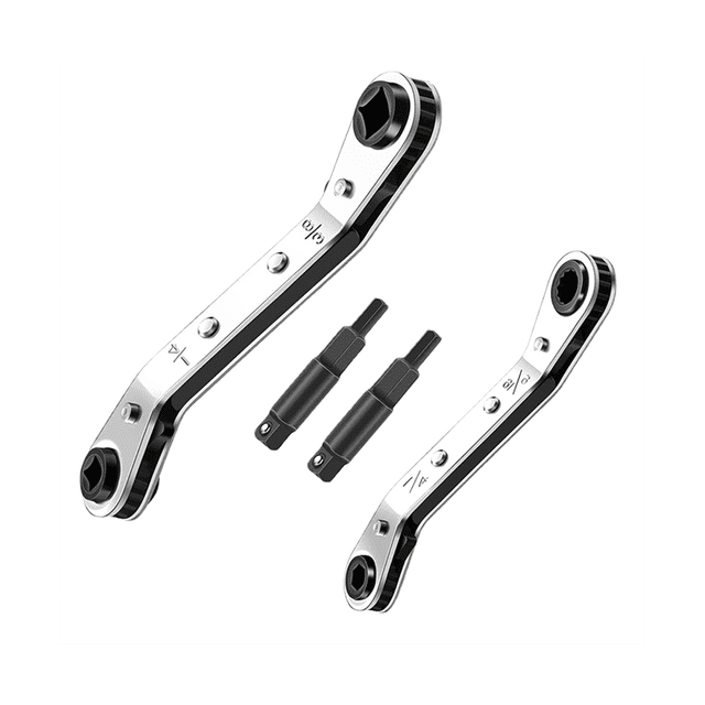 Hvac Service Wrench Tool, Air Conditioner Valve Ratchet Wrench Set for Air Refrigeration Tool and Equipment Repair Tool