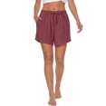 thumbnail image 6 of MOSHU 3 Pack Womens Pajamas Shorts Drawstring Pj Shorts for Women Casual Sleep Lounge Shorts with Pockets, 6 of 11