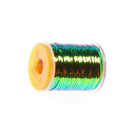 BELOWSYALER Flat Metallic Fly Tying Tinsel Double Side Color Flat Tinsel Fly Tying Flat Peacocks Tinsel Spool Fly Tying Materials
