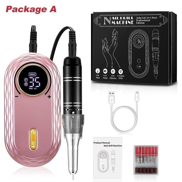 SENIGNOL 35000RPM taladro eléctrico para uñas pantalla LCD profesional portátil todo para herramienta de manicura juego de arte de uñas recargable Tan Jianjun unisex