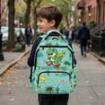 thumbnail image 3 of HUIACONG Green Tropical Dino Kids Backpack for Teen Boys Large Capacity Water Resistant for Back to School Elementary High School Daily Travel, 3 of 7