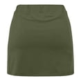 thumbnail image 6 of hlysgo Womens 2-in-1 High Waisted Skort Wide Band Tummy Control Side Split Built-in Shorts Athletic Skirt for Tennis Golf Running Yoga Casual Wear Army Green,XL, 6 of 6