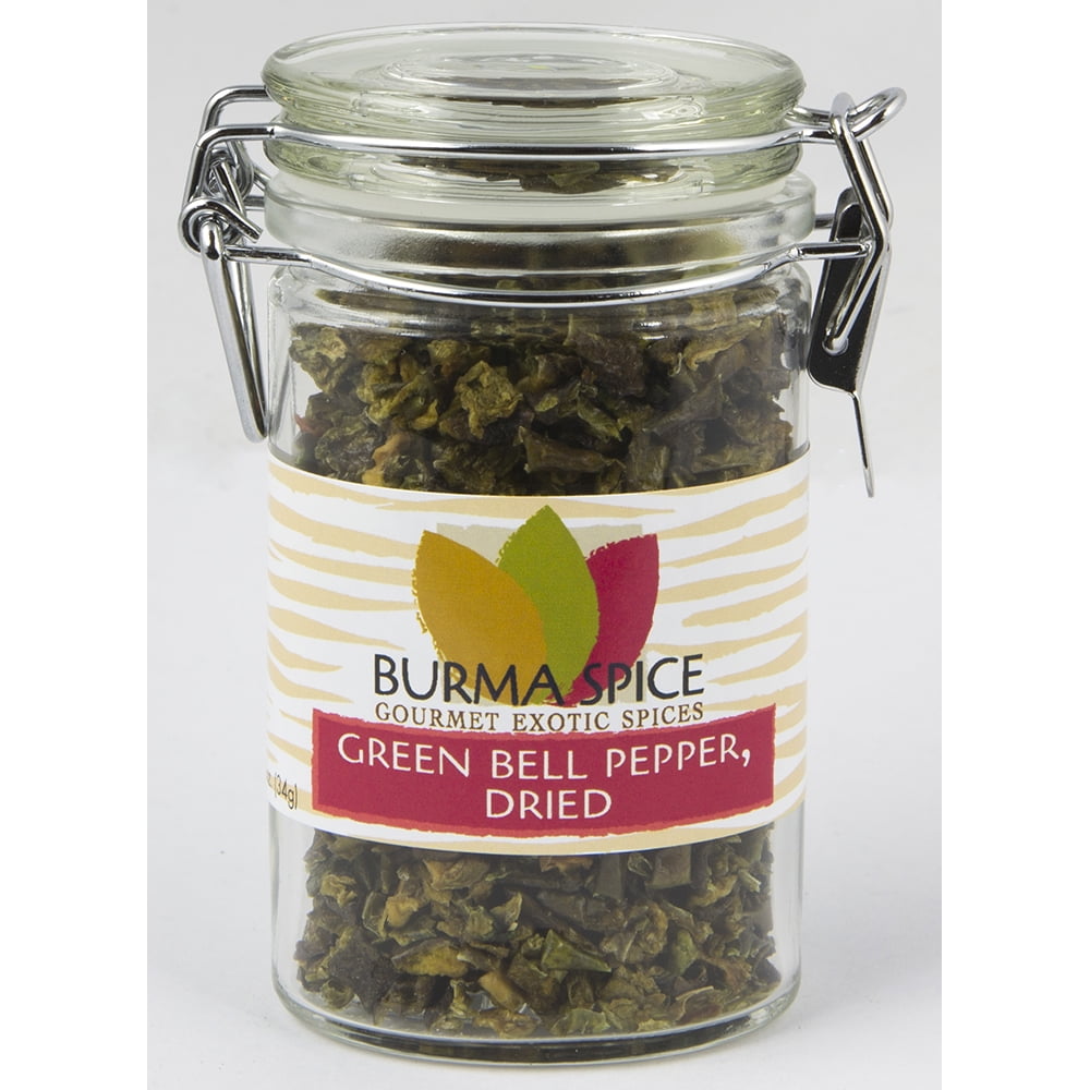 Burma Spice Green Bell Pepper Flakes, Dried Natural Seasoning Idea