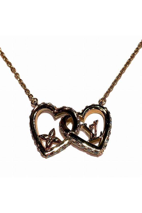 Pre-Owned Louis Vuitton My LV Love Necklace, 48.5cm, with GP Rhinestones, M01733. Free Shipping...