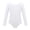 White, variant on Lejafay Kids Girls Ballet Dance Leotard Long Sleeve Solid Bodysuit Black 12
