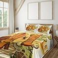 thumbnail image 3 of Ambesonne Western Fitted & Top Sheet Set with Shams, Old Wild Cowboys, Yellow Orange, 3 of 8
