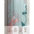 thumbnail image 6 of Nautical Anchor Sheer Curtains 45 Inch Long 2 Panels, Pink Jellyfish Seahorse Coral Ocean Marine Light Filtering Rod Pocket Curtains, Sheer Voile Drapes for Living Room Bedroom, 52"x45", 6 of 8